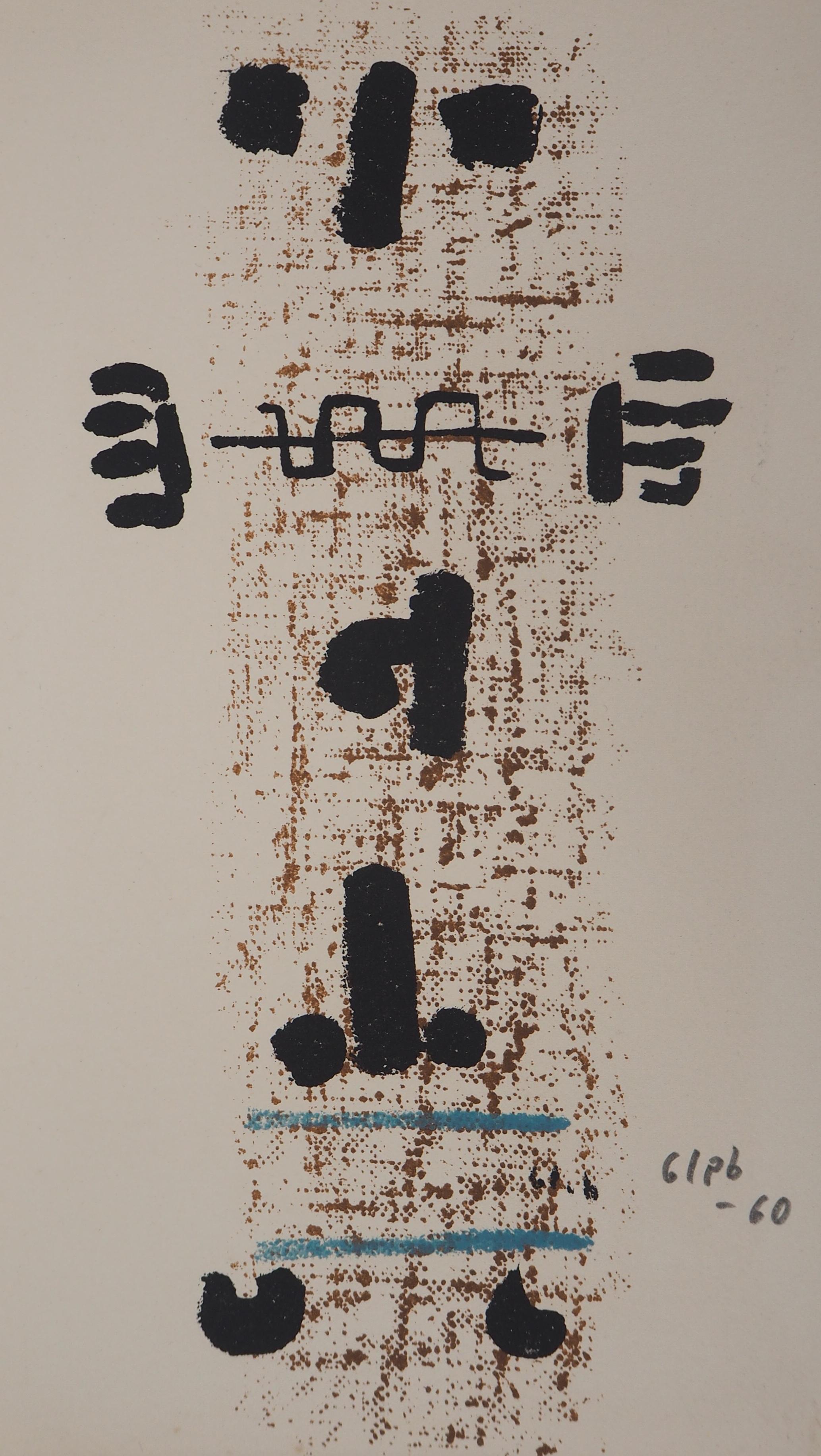 Thomas Gleb (Yehouda Chaim Kalman, called)
Art Brut, Totem, 1960

Original Lithograph
Signed in pencil
Dated (19)60
On vellum 25 x 16.5 cm (c. 10 x 6.5 in)

Excellent condition