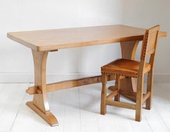 Thomas 'Gnomeman' Whittaker English Oak Dining Set, 20th Century Arts & Crafts