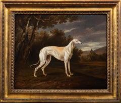 Antique 'Waggoner', a greyhound in a landscape