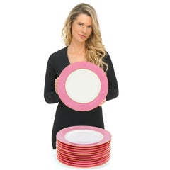 Thomas Goode & Co. Pink Banded Chargers Limoges, France