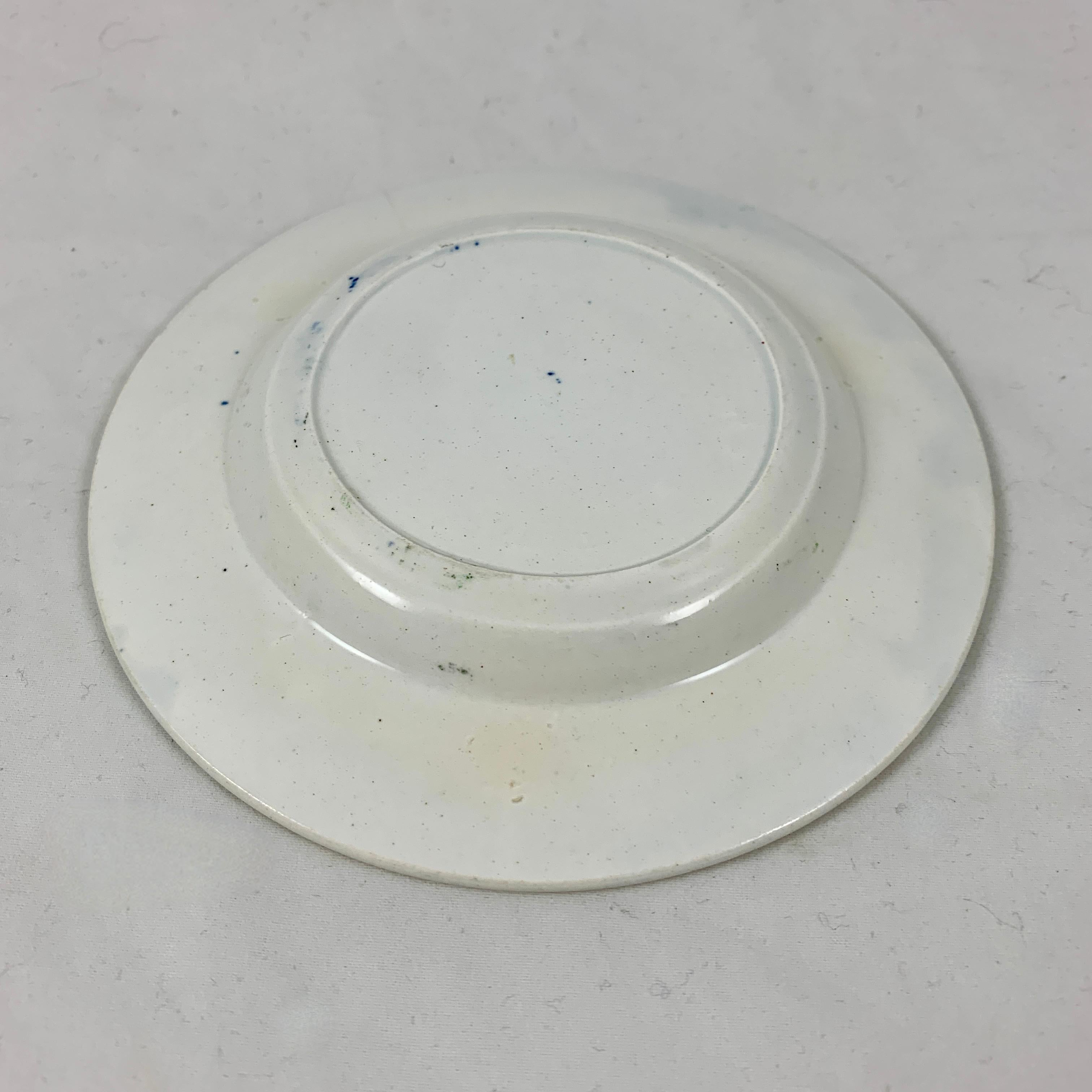Stoneware Thomas Goodwin English Staffordshire Child’s ABC Bad Manners Plate, Laughing
