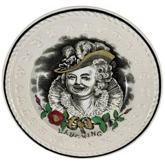 Thomas Goodwin English Staffordshire Child’s ABC Bad Manners Plate, Laughing