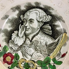 Thomas Goodwin English Staffordshire Child’s ABC Bad Manners Plate, Snuffing