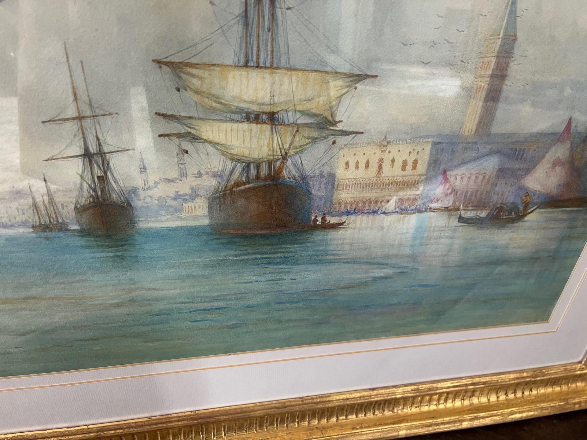 Paesaggio vittoriano Marin Acquerello Navigazione sul Canal Grande Venezia.  Un acquerello vittoriano di grandi dimensioni e molto attraente, con bei colori freschi e splendidi riflessi nell'acqua.



Grande acquerello con navigazione, gondole e