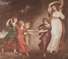 T. Hamilton Crawford (1860-1948) after Romney - 1916 Mezzotint, The Gower Family