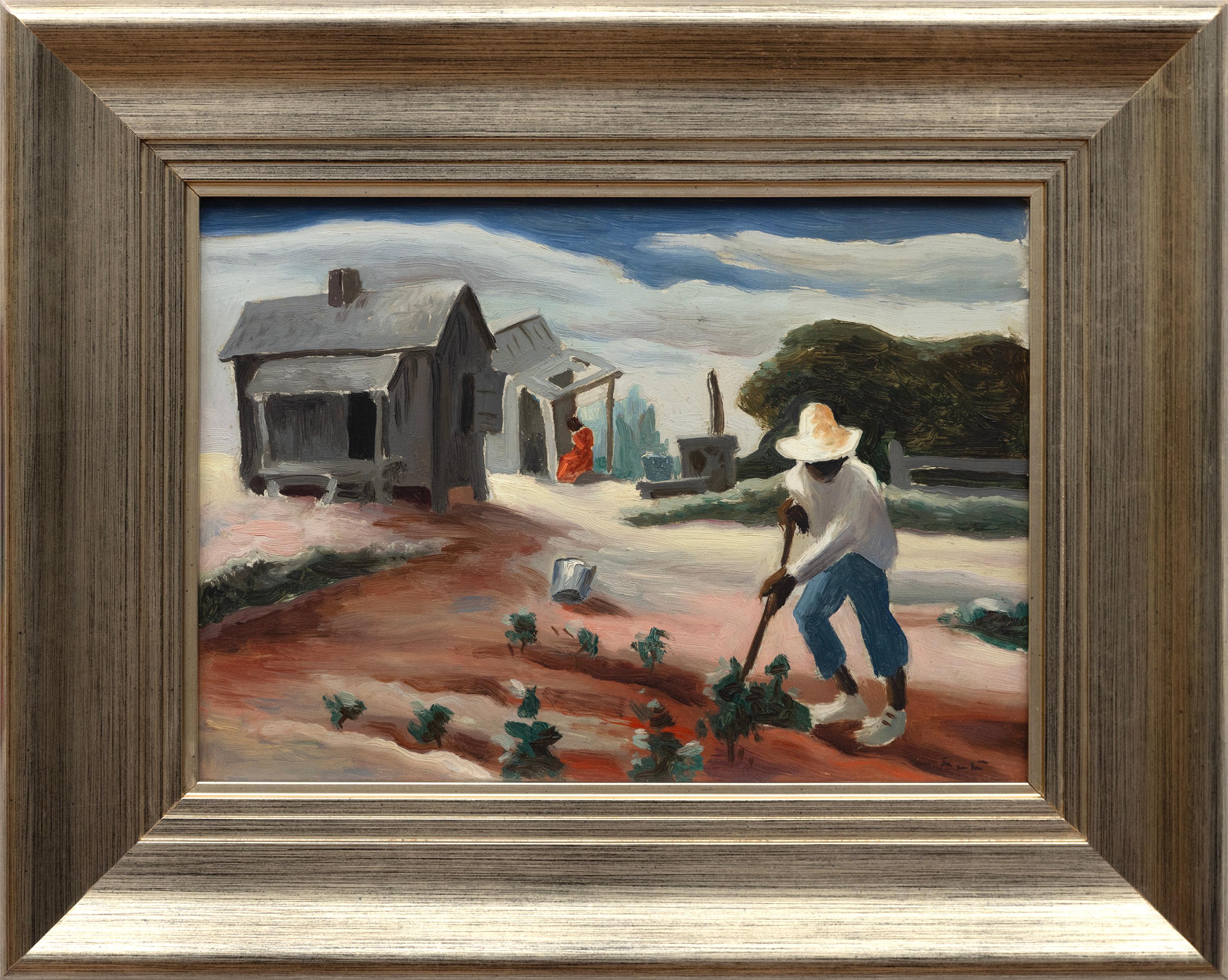 Hoeing Cotton - Painting by Thomas Hart Benton