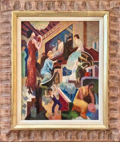 Estudio mural para "Historia del agua" Escena americana Modernismo Realismo social WPA