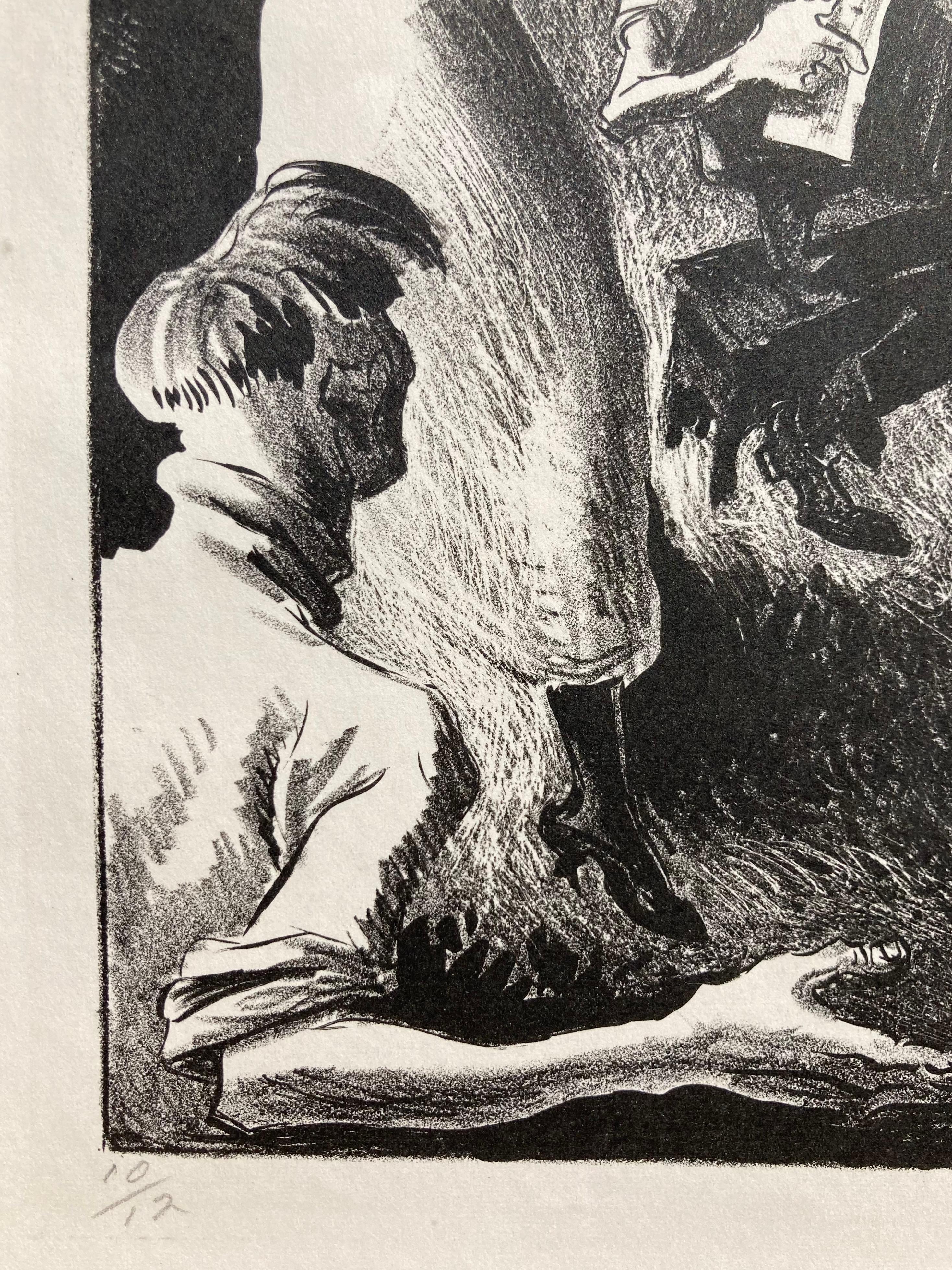 COMING ROUND THE MOUNTAIN - American Realist Print by Thomas Hart Benton