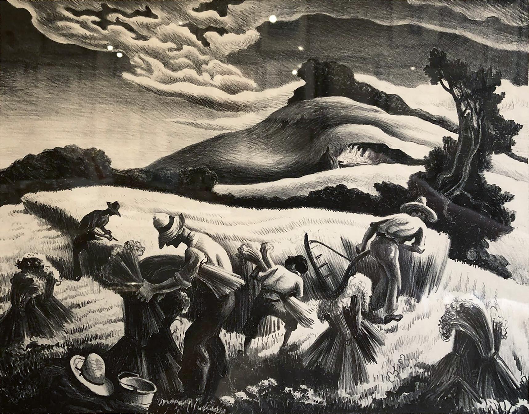 Cradling Wheat - Print by Thomas Hart Benton