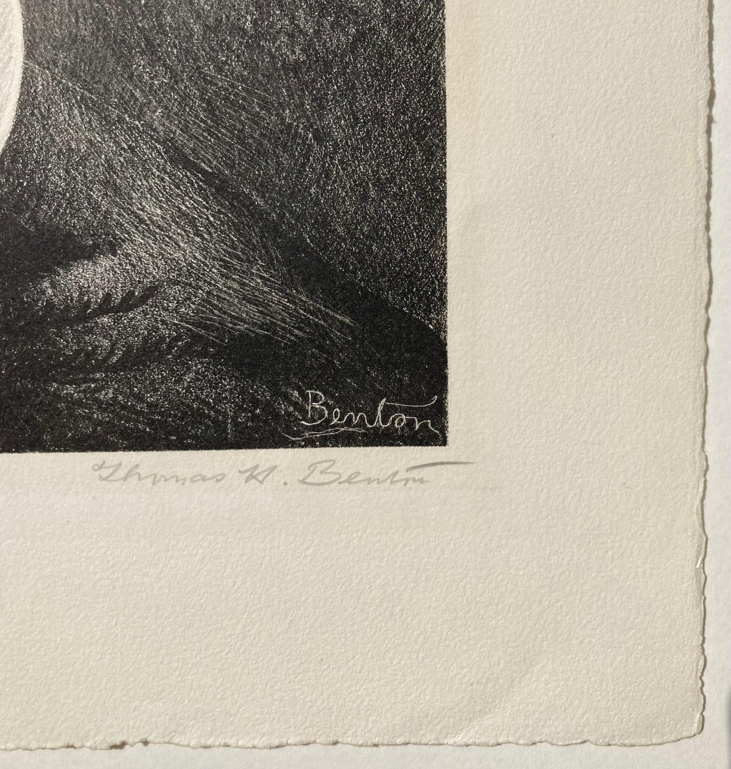 HYMN SINGER / THE MINSTREL / BURL IVES  --  Large Benton - American Realist Print by Thomas Hart Benton