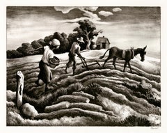 'Planting' also 'Spring Plowing' — 1930s American Regionalism