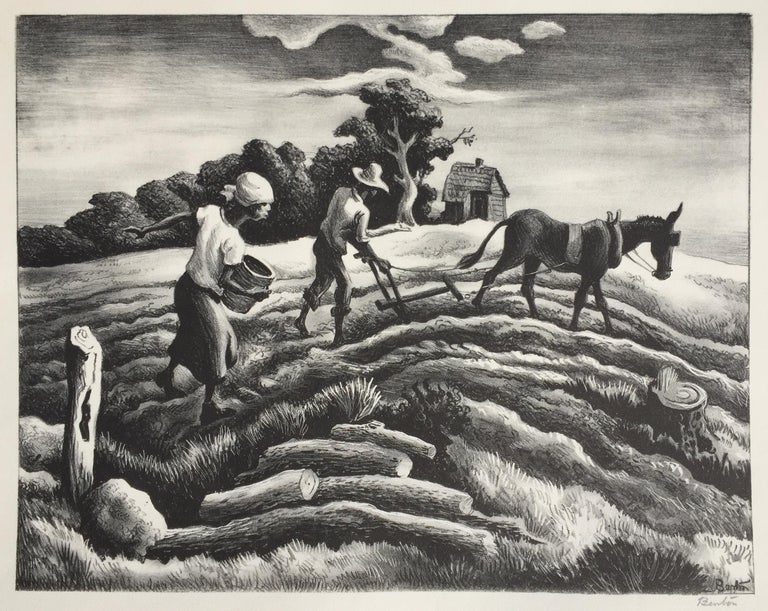 THOMAS HART BENTON

          PLANTING  1939 (Fath 28)
          Lithograph, edition of 250 as published by Associated American Artists.  
          9 7/8” x 12 5/8”.  Excellent condition full margins, sheet 11 3/4" x 16"                      