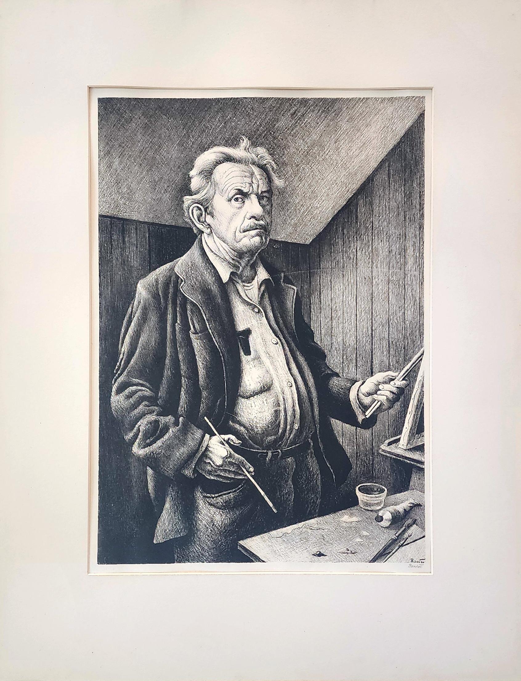 Self Portrait (~24% OFF LIST PRICE, Midwestern Art, American Painter, Modern) For Sale 3