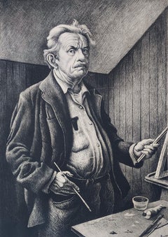 Self-Portrait (~24% di sconto sul prezzo di listino, Arte del Midwest, Pittore americano, Moderno)
