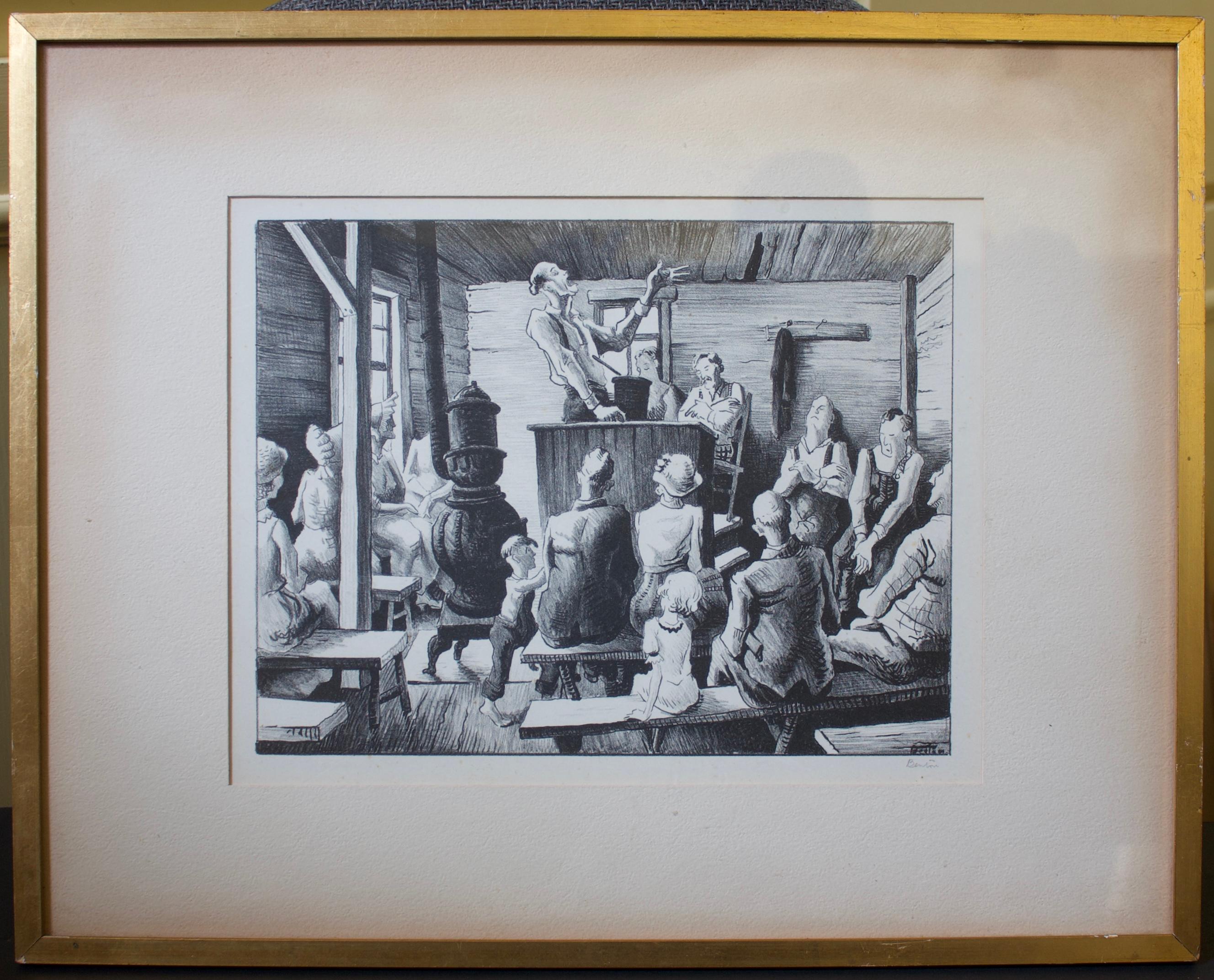 The Meeting - Print by Thomas Hart Benton