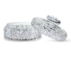 Boîte couverte en verre taillé de Thomas Hawkes