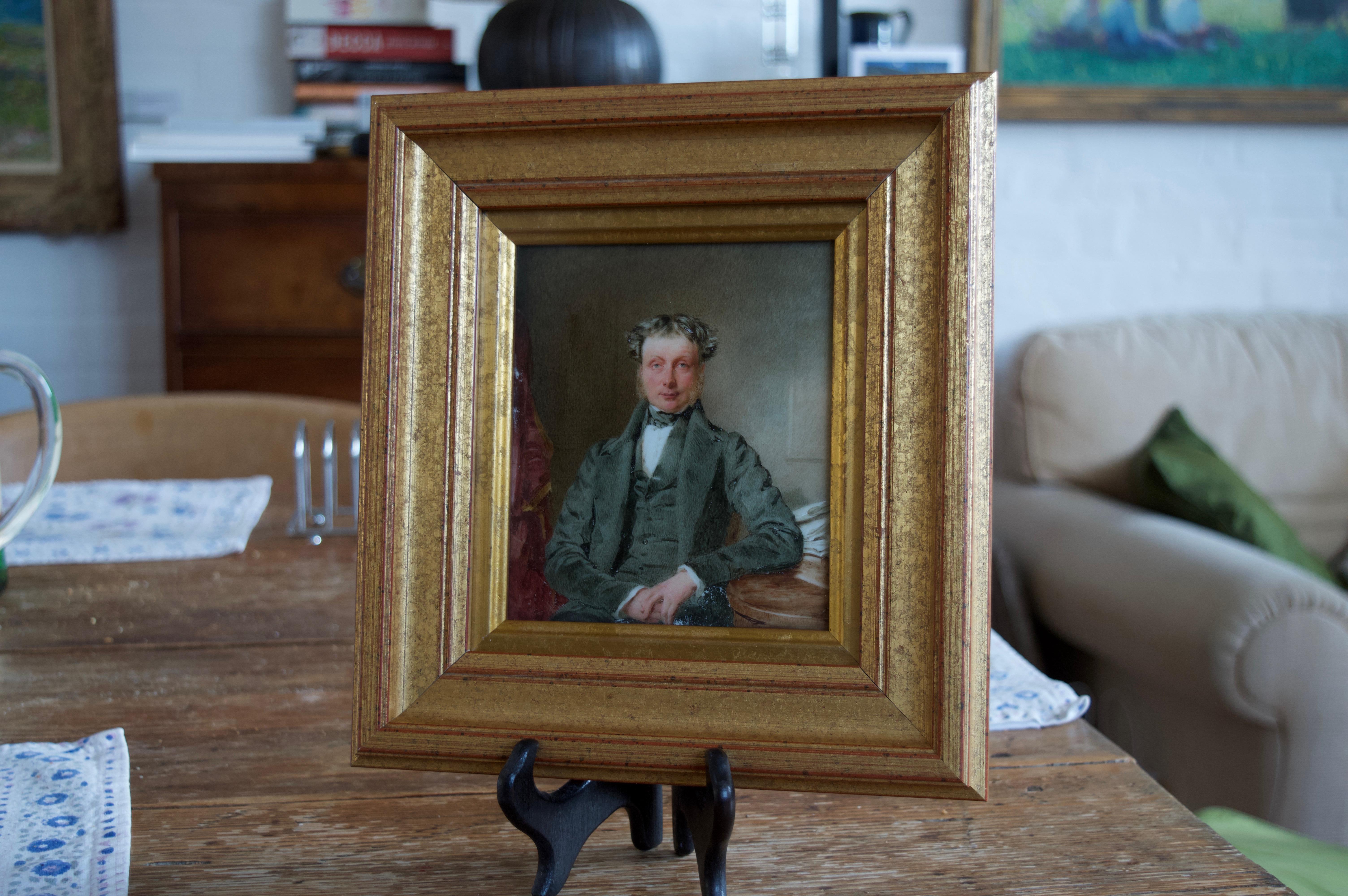 Thomas Heathfield Carrick, Miniature portrait of a gentleman For Sale 3