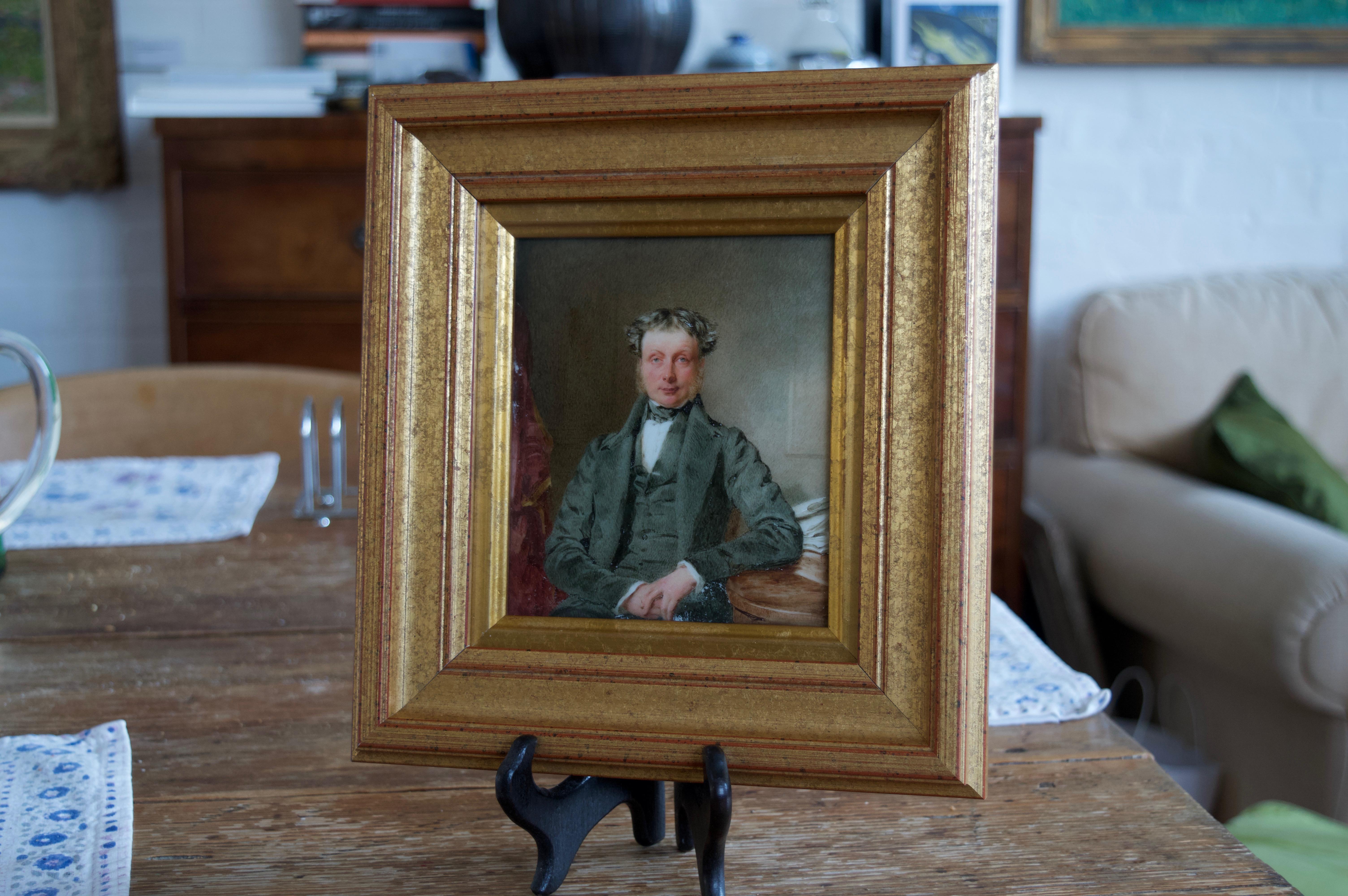 Thomas Heathfield Carrick, Miniature portrait of a gentleman For Sale 4