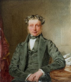 Antique Thomas Heathfield Carrick, Miniature portrait of a gentleman