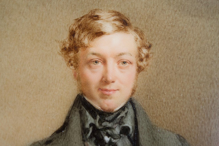 Thomas Heathfield Carrick, Miniature portrait of a young gentleman For Sale 3