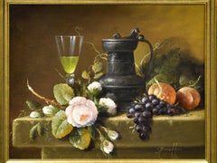 Flower Still Life - Thomas Heesakkers - Oil paint on canvas - Romantic - Dutch 