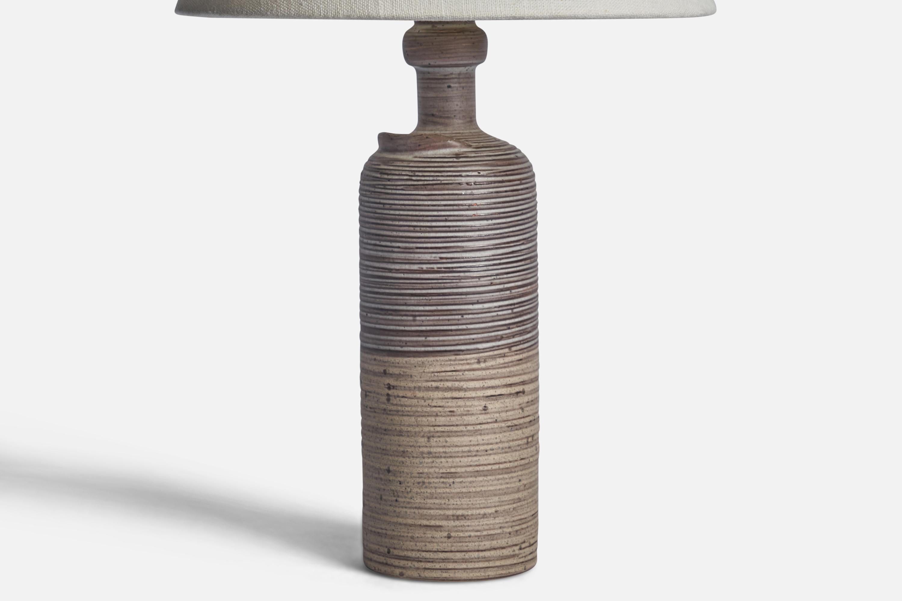 Swedish Thomas Hellström, Table Lamp, Ceramic, Sweden, 1970s For Sale