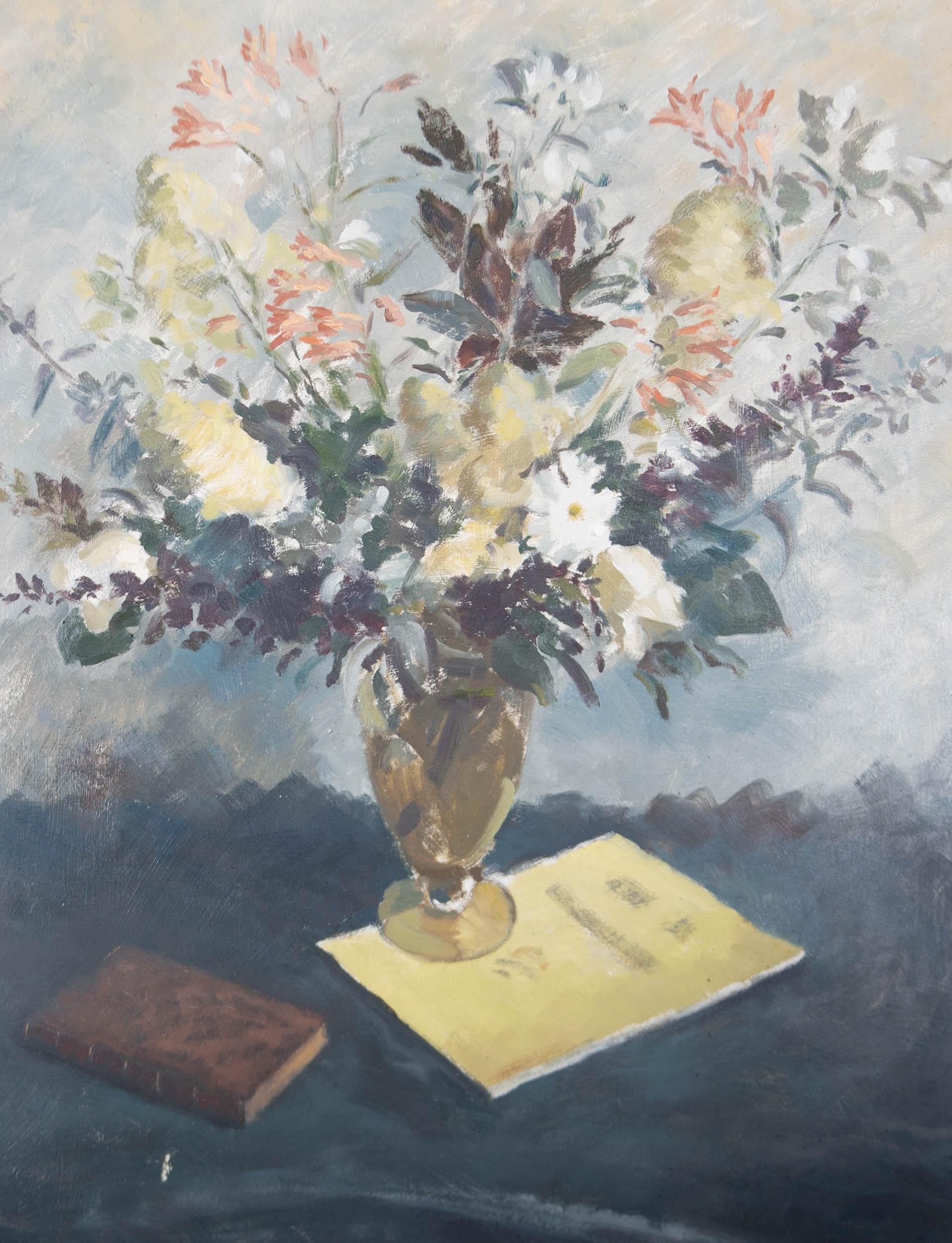 Thomas Henslow Barnard RWA (1898-1992) - Mid 20th Century Oil, Summer Flowers For Sale 1