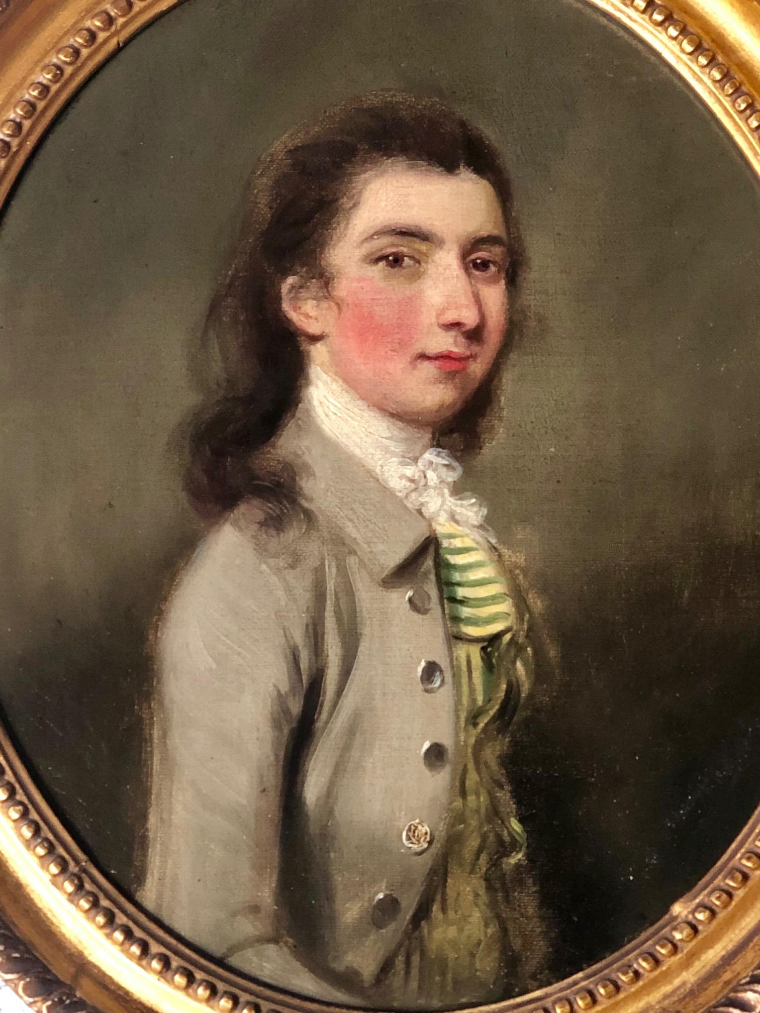 18th century Portrait of a Young Gentleman. - Painting by Thomas Hickey