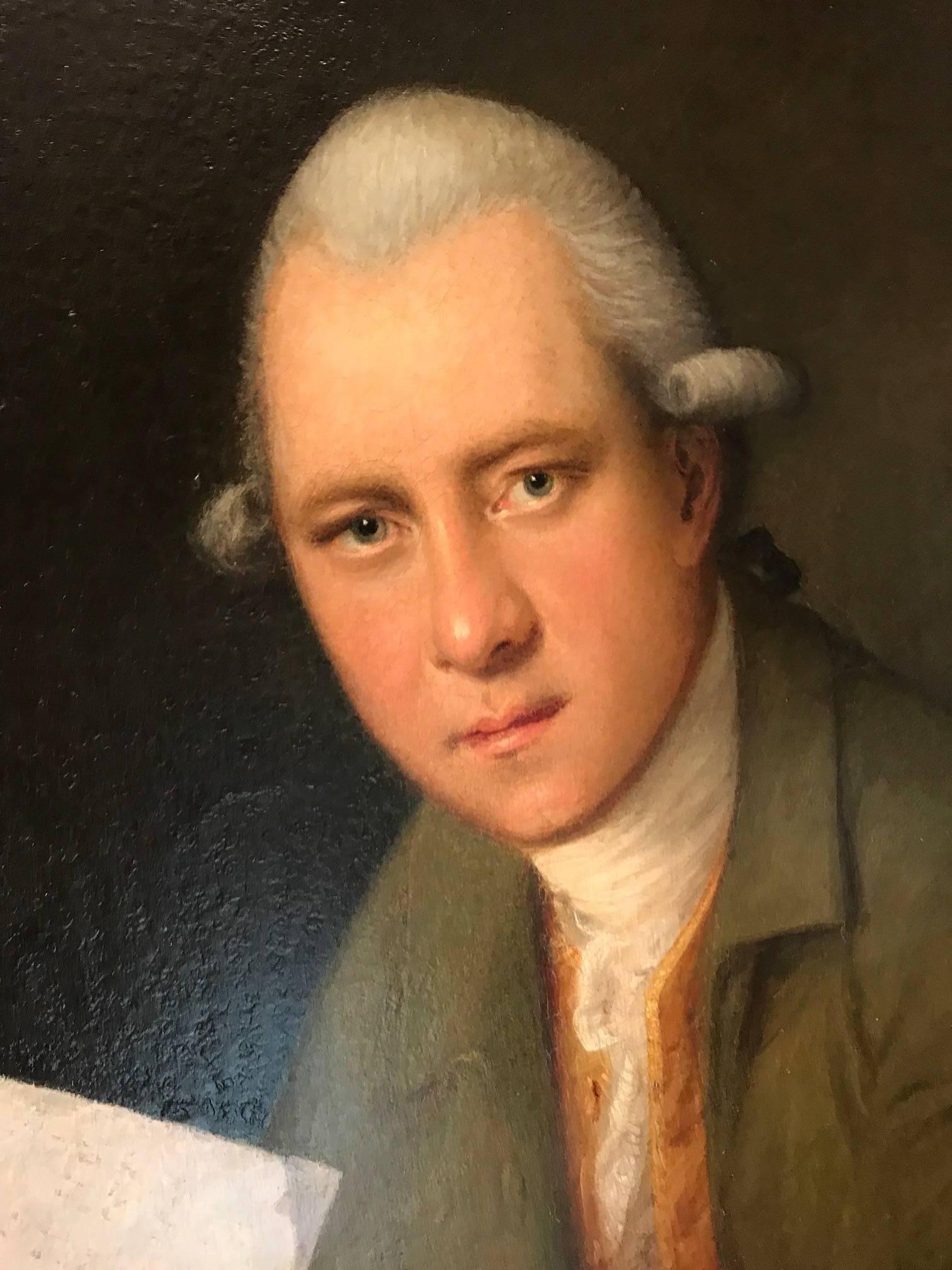 Thomas Hickey is considered one of the most important Irish artists of the 18th century.
This portrait of John Parke shows him with an oboe, and holding the sheet music for Handel’s Largo, Ombra Mai Fu, from his opera Serse. Parke was a senior