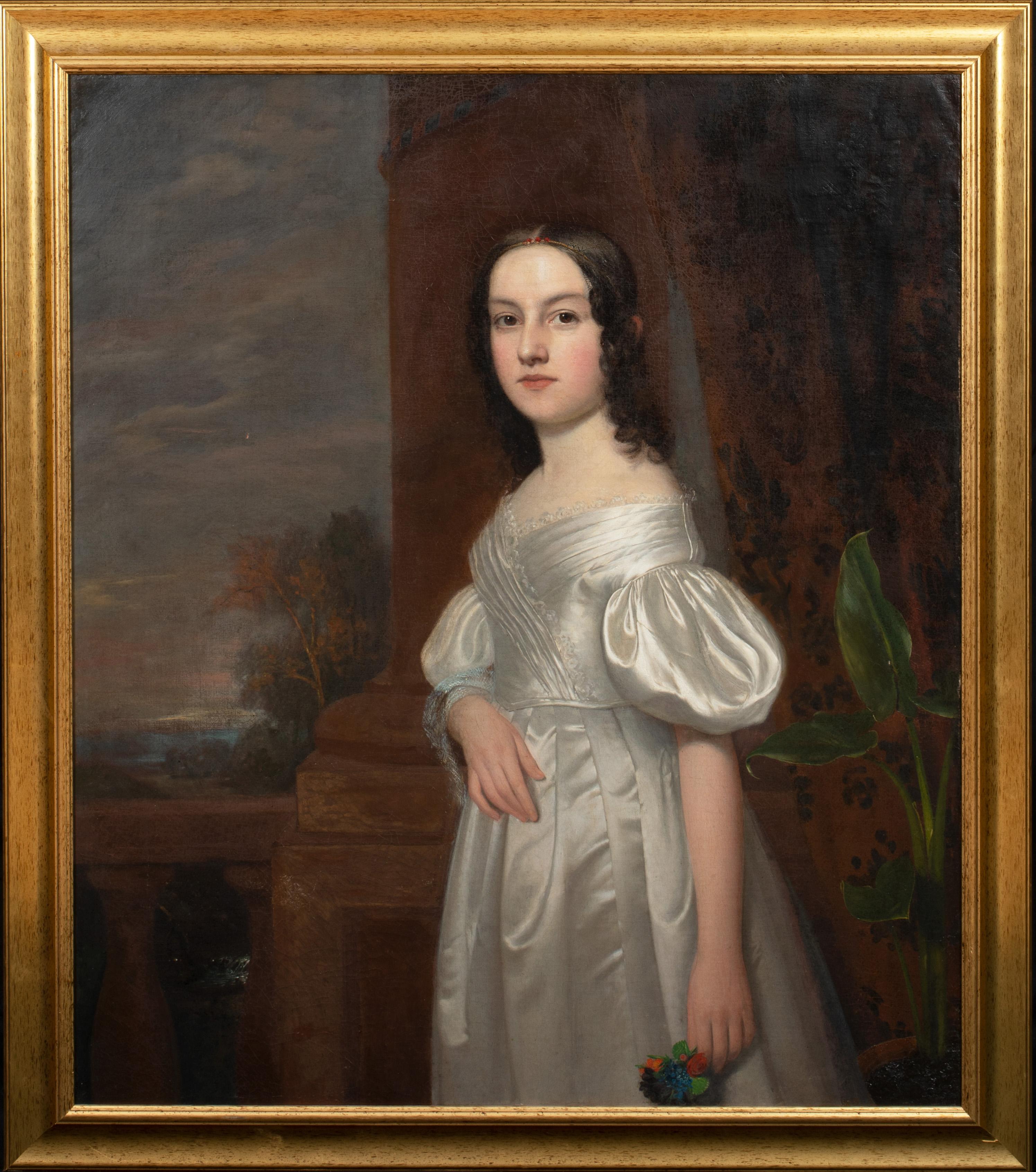 Thomas Hickey Portrait Painting - Portrait of A Girl, circa 1800