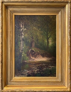 Antique Artist's Brook, New Hampshire, White Mountains, Thomas Hill, Hudson River School