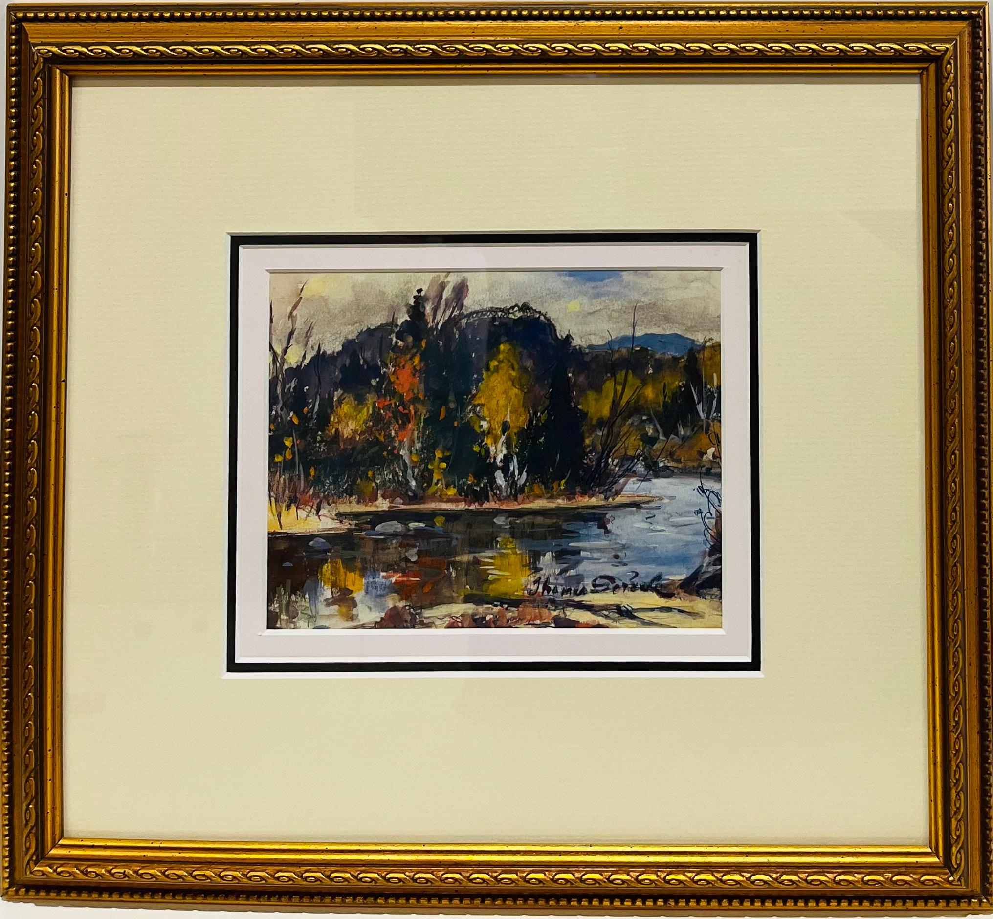 Paysage d'automne, Québec - Painting de Thomas Hilton Garside