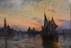 Dipinto a olio di Thomas Hodgson Liddell, “Serata a Venezia”