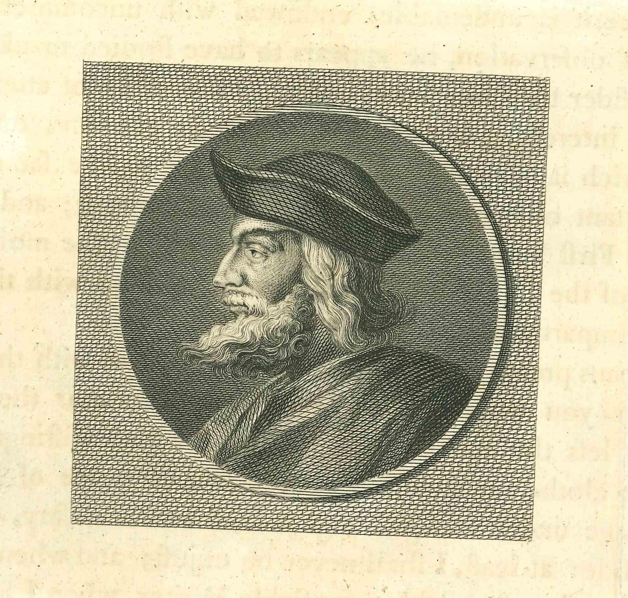 Thomas Holloway  Portrait Print - Portrait - Original Etching by Johann Caspar Lavater - 1810