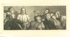 Antique The Last Supper -  Etching by Thomas Holloway - 1810