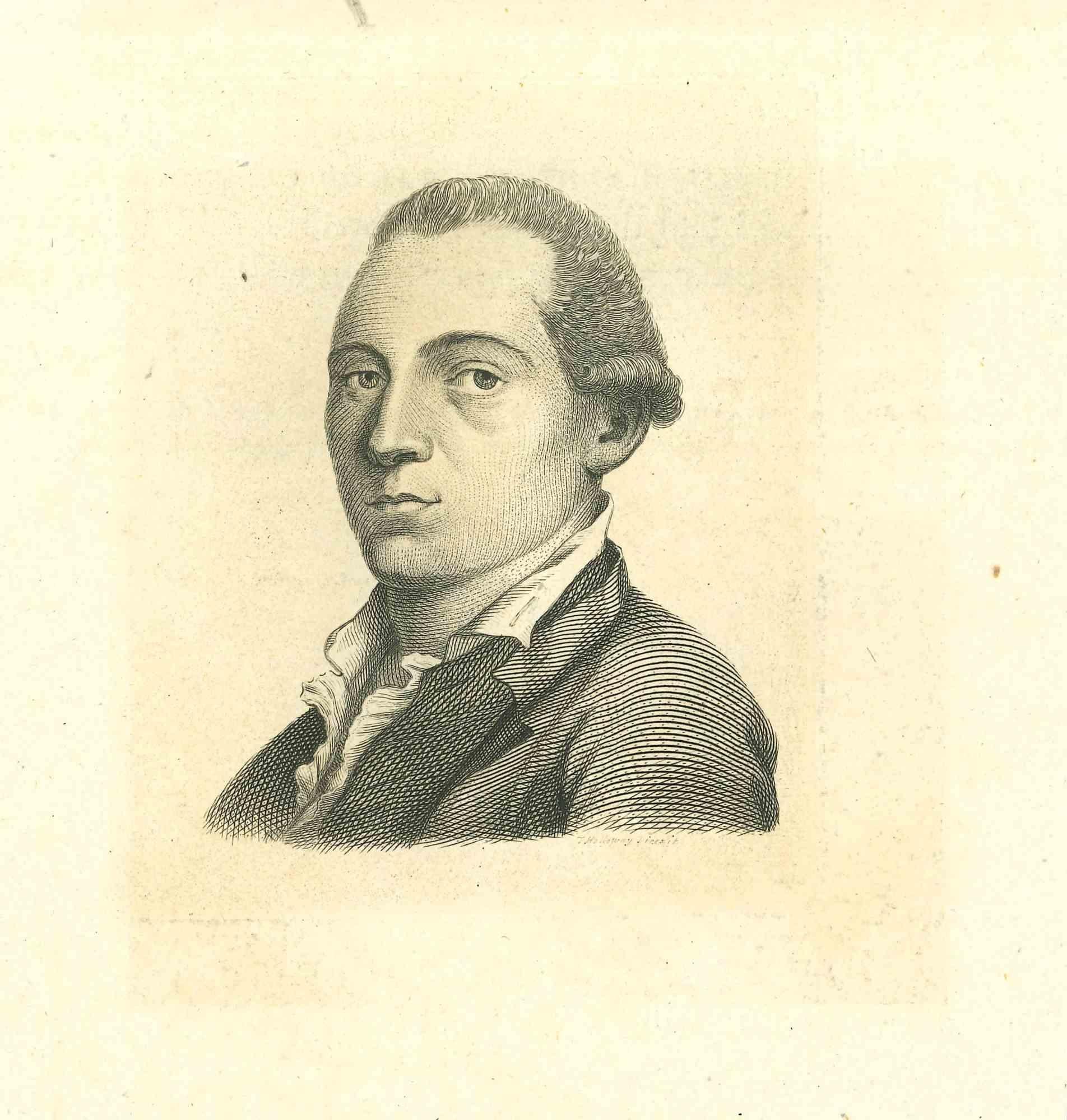 The Physiognomy - The Portrait is an original etching artwork realized by Thomas Holloway for Johann Caspar Lavater's "Essays on Physiognomy, Designed to Promote the Knowledge and the Love of Mankind", London, Bensley, 1810. 

Signed on the plate,