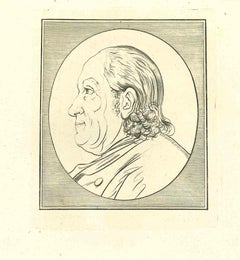 Antique The Profile - Original Etching by Thomas Holloway - 1810