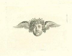 Antique Angel - Original Etching by Thomas Holloway - 1810