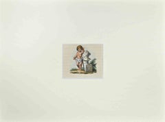 Buste et Cupidon - Eau-forte de Thomas Holloway - 1810