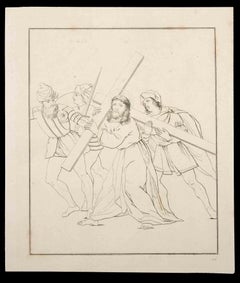 Carrying the Cross - Gravure originale de Thomas Holloway - 1810