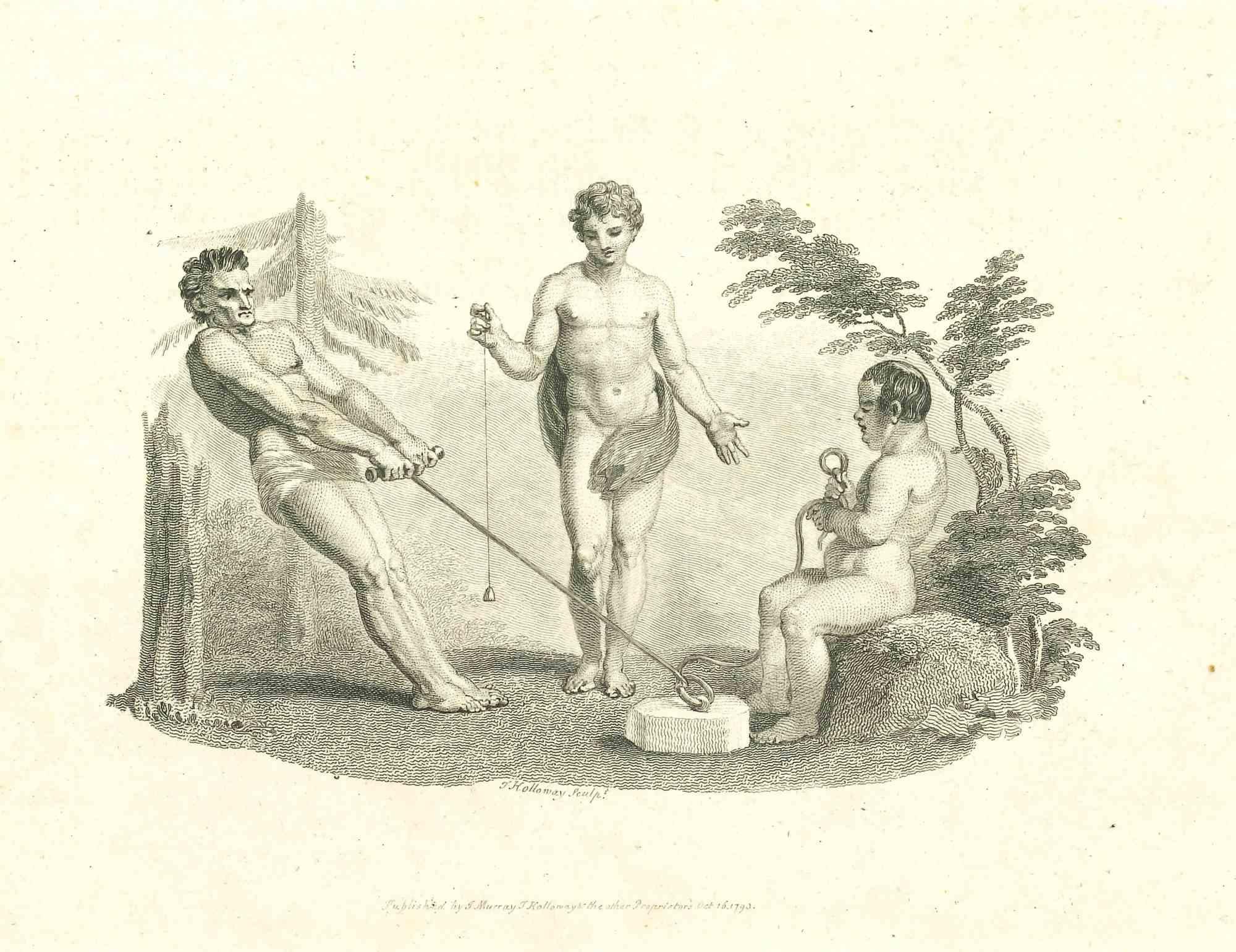 Exercise is an original artwork realized by Thomas Holloway for Johann Caspar Lavater's  "Essays on Physiognomy, Designed to promote the Knowledge and the Love of Mankind", London, Bensley, 1810. 

On the back of this artwork there is a text.

Good