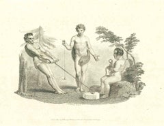 Exercise - Gravure originale de Thomas Holloway - 1810