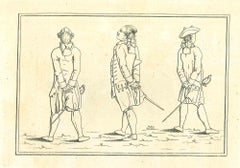 Gentlemen - Eau-forte originale de Thomas Holloway - 1810