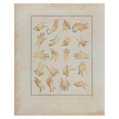 Mani - La fisionomia - Acquaforte di Thomas Holloway - 1810