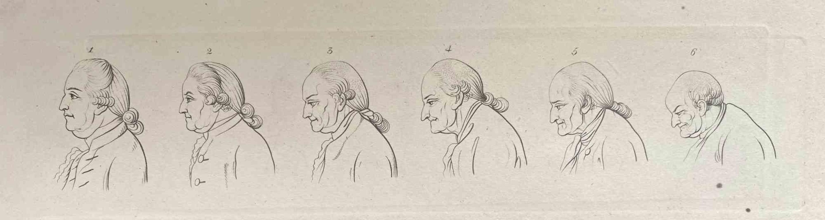 Head of a Man Throughout the Years - Original Etching by Thomas Holloway - 1810 For Sale 1