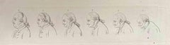 Head of a Man Throughout the Years (La tête d'un homme tout au long des années) - gravure originale de Thomas Holloway - 1810