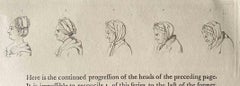 Cabezas de mujer - Grabado original de Thomas Holloway - 1810