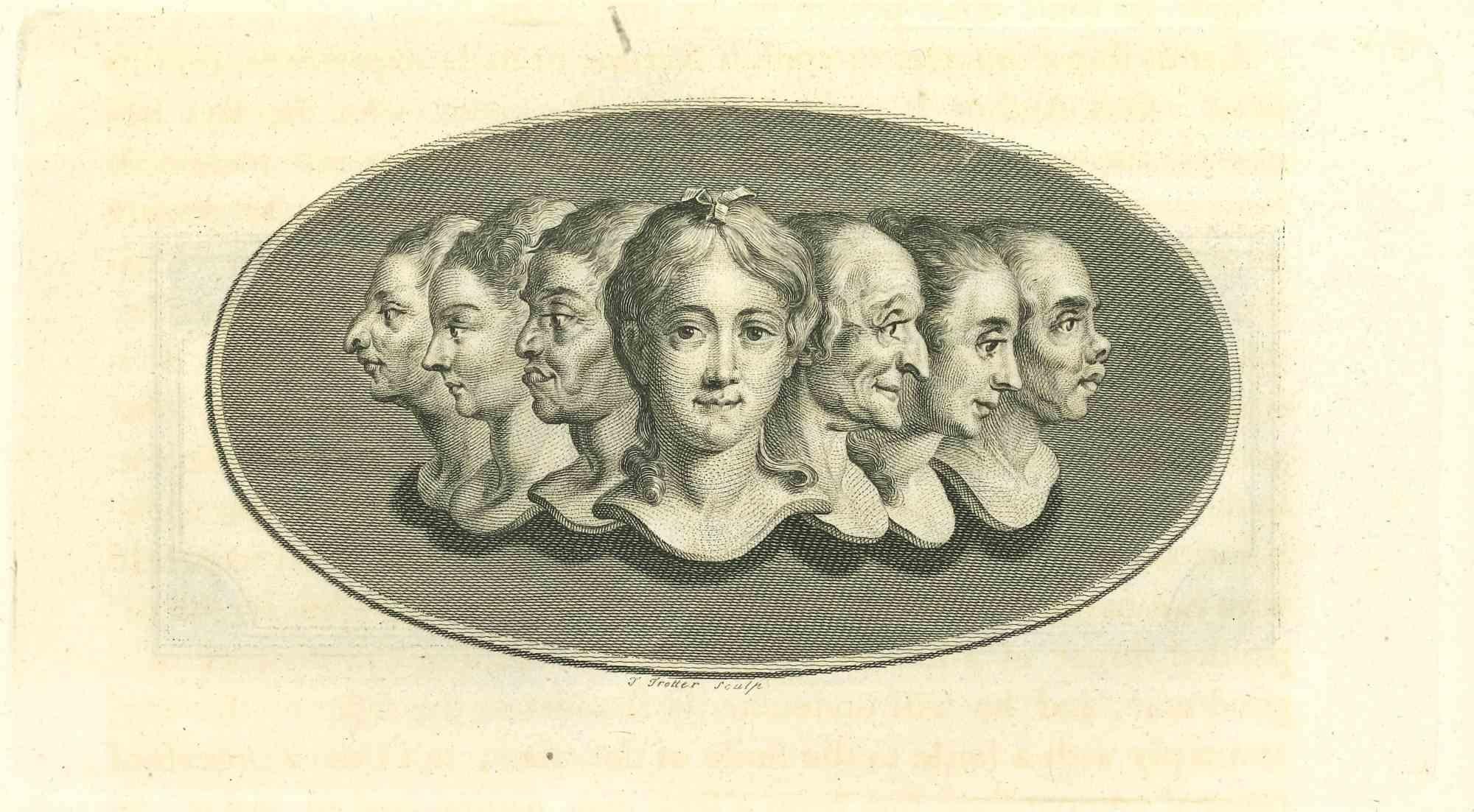 Heads of women is an original artwork realized by Thomas Holloway for Johann Caspar Lavater's  "Essays on Physiognomy, Designed to promote the Knowledge and the Love of Mankind", London, Bensley, 1810. 

 This artwork portrays heads of women. On the