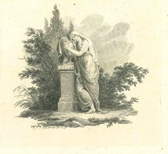 Historische Frau – Original-Radierung von Thomas Holloway – 1810