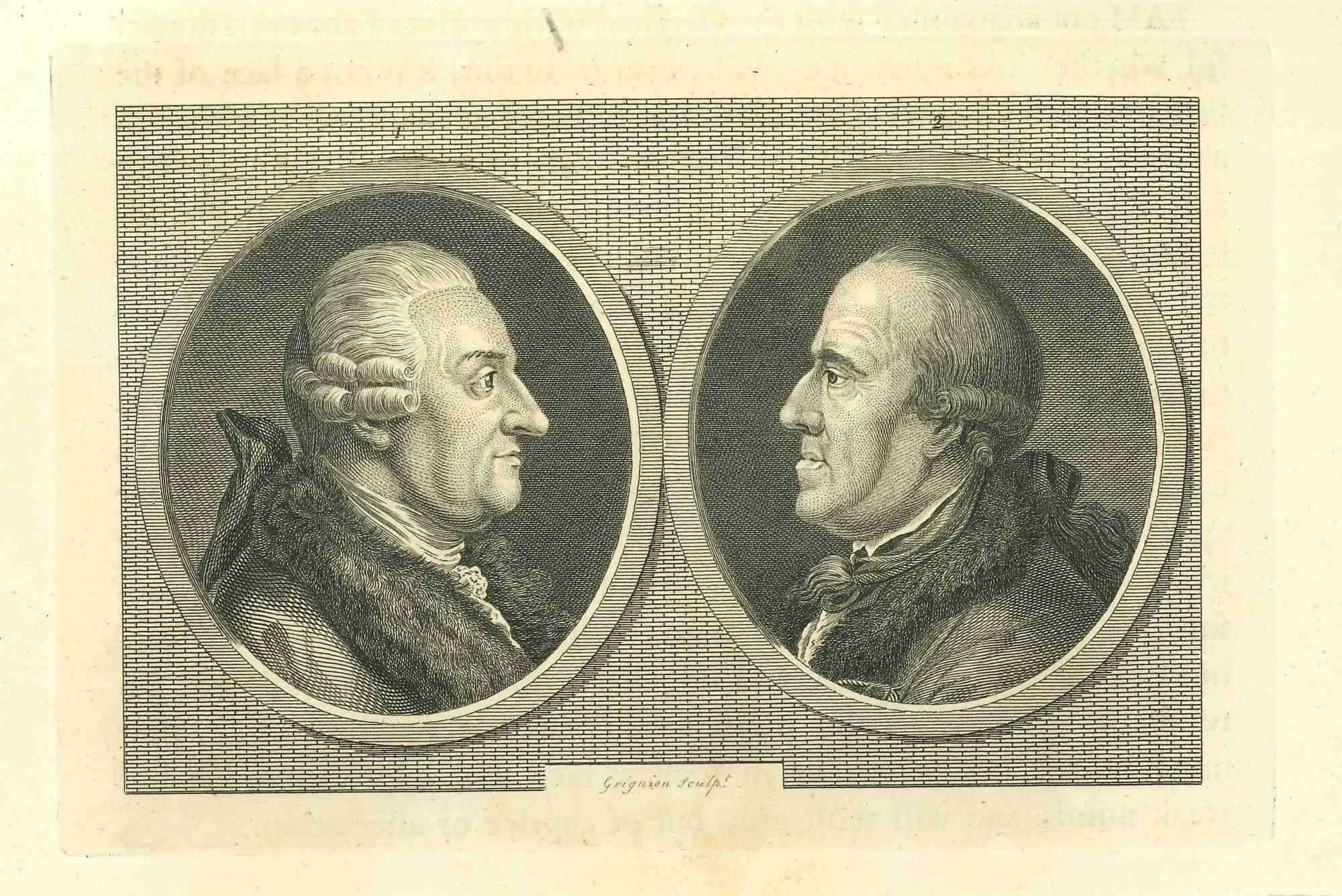 The physiognomy - Profile of Men is an original etching artwork realized by Thomas Holloway for Johann Caspar Lavater's "Essays on Physiognomy, Designed to Promote the Knowledge and the Love of Mankind", London, Bensley, 1810. 

With the script on